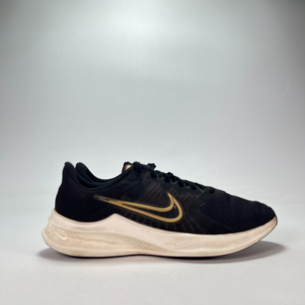Nike Downshifter 11 Black Gold Road Running Shoes CW3413-002 Women's Size 7.5